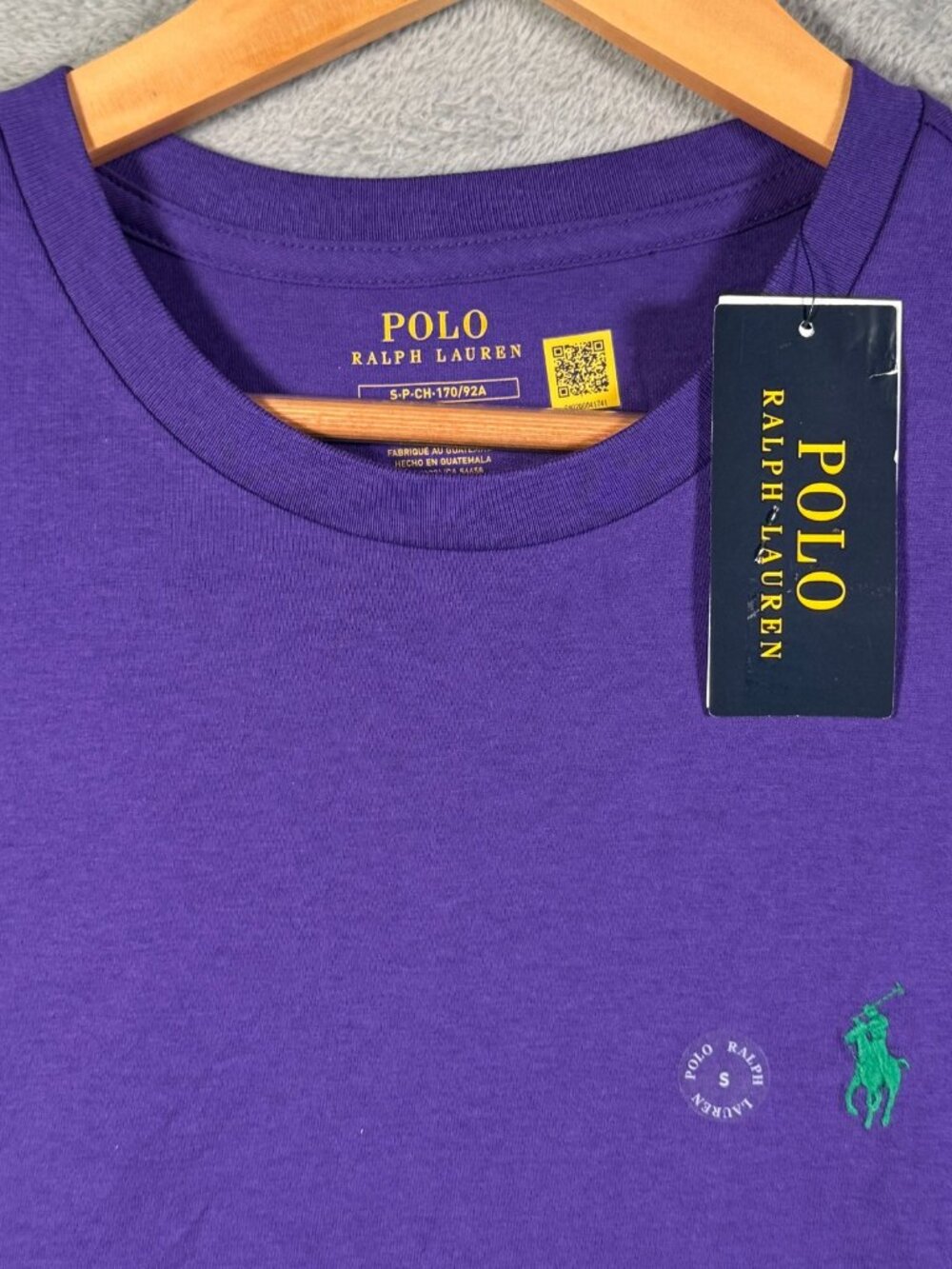Polo Ralph Lauren T Shirt Mens S Purple Green Pony Logo Classic Fit $55